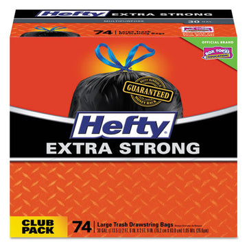 Hefty® Ultra Strong Tall Kitchen And Trash Bags, 30 Gal, 1.1 Mil, 30" X 33", Black, 74-box freeshipping - TVN Wholesale